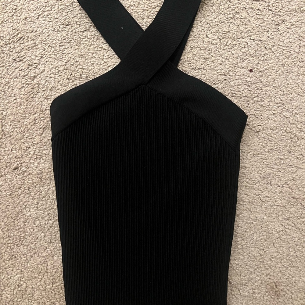 Aritiza Black Sculpt Knit Top